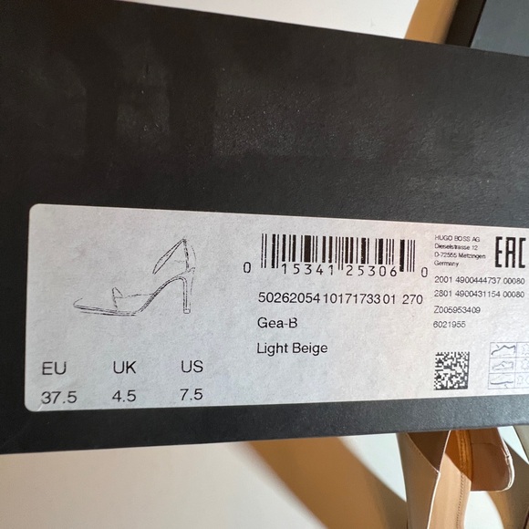 Hugo Boss “Gea-B” beige leather heels size 7.5 - Picture 7 of 7